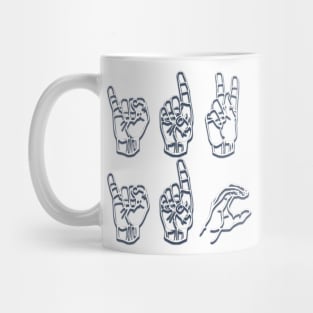 IDK and IDC - American Sign Language Mug